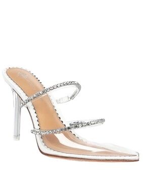 ANTONIO MELANI Elisha Silver Rhinestone Heels